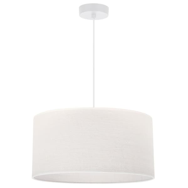 RIIPPUVALAISIN JUUTTIVALKOINEN 1-PLA VALKOINEN LAMPPUVARJOS 35cm E27