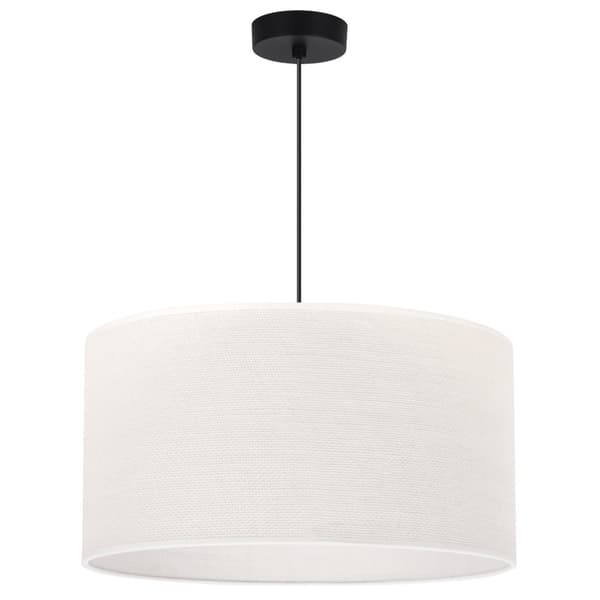 HÆNGELAMPE JUTESORT 1-PLA HVID LAMPESKÆRM 45CM E27