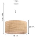 Miniatyrbillede 6 af 8: HÆNGELAMPE RATTAN HVID 1-FLAD RATTAN LAMPESKÆRM 45CM