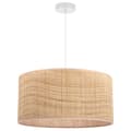 Miniatyrbillede 2 af 8: HÆNGELAMPE RATTAN HVID 1-FLAD RATTAN LAMPESKÆRM 45CM