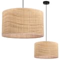 Miniatyrbillede 1 af 8: HÆNGELAMPE RATTAN SORT 1-PLADE RATTAN LAMPESKÆRM 35CM