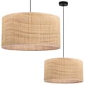 Miniatyrbillede 1 af 8: HÆNGELAMPE RATTAN SORT 1-PLADE RATTAN LAMPESKÆRM 40CM