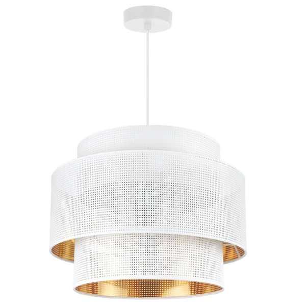 HÄNGLAMPA ASTI TRIO VIT-GULD 40CM MESH-MESH