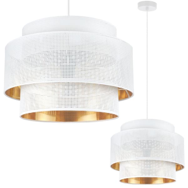 HÄNGLAMPA ASTI TRIO VIT-GULD 45CM MESH-MESH