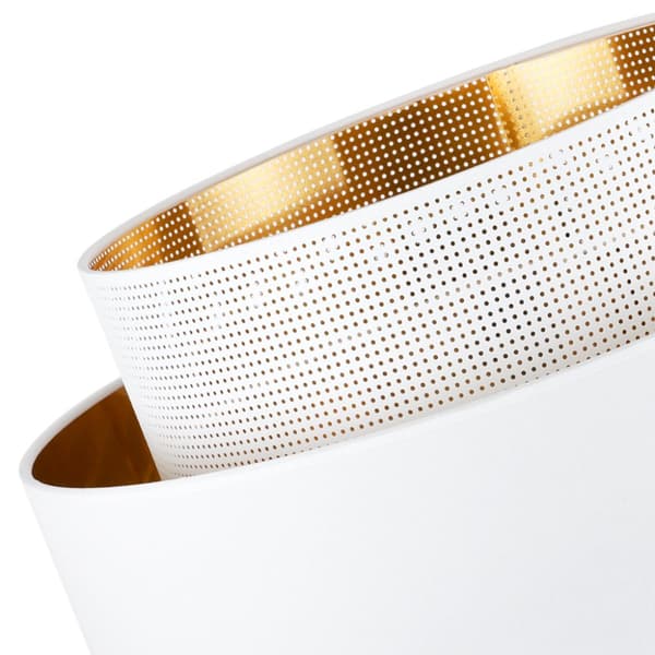 HÄNGLAMPA ASTI TRIO VIT-GULD 35CM MESH-TYG
