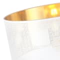 Miniatyrbillede 7 af 7: ASTI SORT HÆNGELAMPE 1-FLAD HVID-GULD LAMPESKÆRM 40CM
