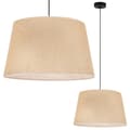 Miniatyrbild 1 av 7: HÄNGLAMPA JUTEKON SVART 1-PLAT BEIGE LAMPSKÄRM 44CM