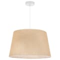 Miniatyrbild 2 av 7: HÄNGLAMPA JUTEKON VIT 1-PLAT BEIGE LAMPSKÄRM 44CM