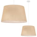 Miniatyrbild 1 av 7: HÄNGLAMPA JUTEKON VIT 1-PLAT BEIGE LAMPSKÄRM 44CM