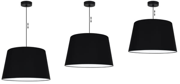 GAJA HÆNGELAMPE KONUS SORT 1-PLADE SORT LAMPESKÆRM 44CM