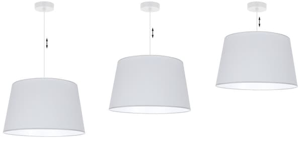 GAJA KEGLE HÆNGELAMPE HVID 1-PLADS LYSEGÅ LAMPESKÆRM 44CM