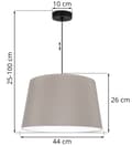 Miniatyrbild 6 av 7: GAJA HÄNGLAMPA KON SVART 1-PLATS OLIV LAMPSKÄRM 44CM