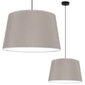 Miniatyrbild 1 av 7: GAJA HÄNGLAMPA KON SVART 1-PLATS OLIV LAMPSKÄRM 44CM