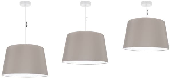 GAJA KON HÄNGLAMPA VIT 1-PLATS OLIVE LAMPSKÄRM 44CM