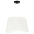 Miniatyrbillede 2 af 7: GAJA HÆNGELAMPE KONUS SORT 1-PLADE CREAM LAMPESKÆRM 44CM