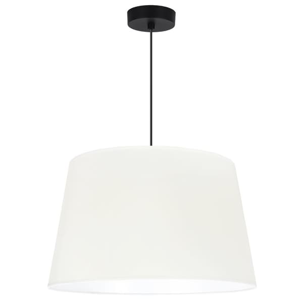 GAJA HÆNGELAMPE KONUS SORT 1-PLADE CREAM LAMPESKÆRM 44CM