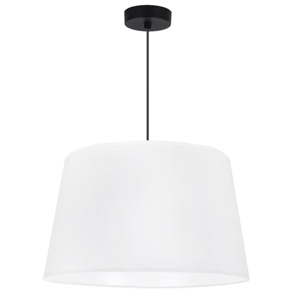 GAJA HÆNGELAMPE SORT KEGLE 1-FLAD HVID LAMPESKÆRM 44CM