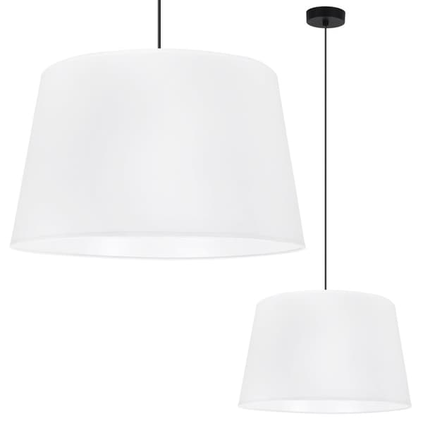 GAJA HÆNGELAMPE SORT KEGLE 1-FLAD HVID LAMPESKÆRM 44CM