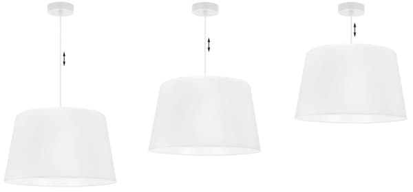 GAJA HÆNGELAMPE KONE HVID 1-FLAD LAMPESKÆRM HVID 44CM