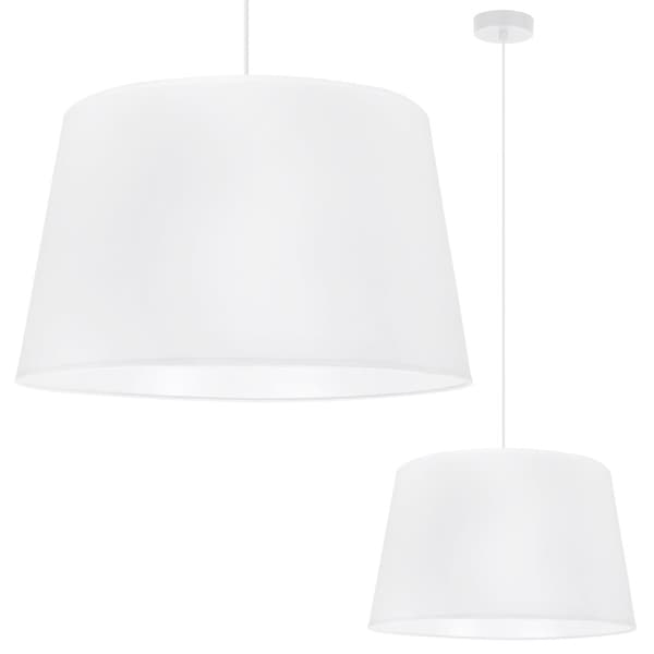 GAJA HÆNGELAMPE KONE HVID 1-FLAD LAMPESKÆRM HVID 44CM