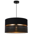 Miniatyrbild 2 av 7: ASTI DUO SVART HÄNGLAMPA 1-PLATS SVART-GULD LAMPSKÄRM T-S 40CM