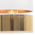 Miniatyrbild 7 av 7: ASTI DUO HÄNGLAMPA VIT 1-PLATINUM LAMPSKÄRM VIT-GULD T-S 20CM