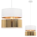 Miniatyrbild 1 av 7: ASTI DUO HÄNGLAMPA VIT 1-PLATINUM LAMPSKÄRM VIT-GULD T-S 20CM