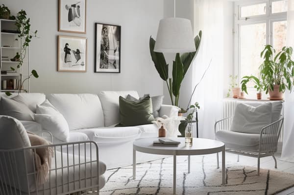 HÄNGLAMPA LINNEKOTTE VIT 1-PLATS LAMPSKÄRM LJUS BEIGE L01 38CM