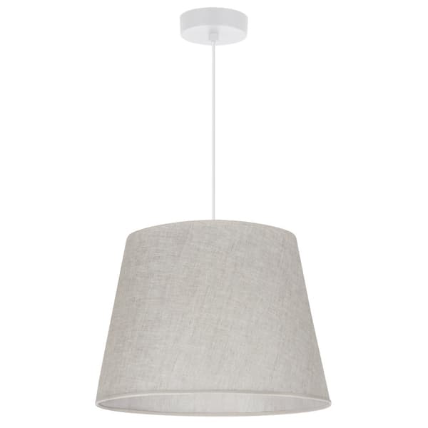 HÄNGLAMPA LINNEKOTTE VIT 1-PLATS LAMPSKÄRM LJUS BEIGE L01 38CM