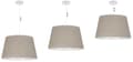 Miniatyrbillede 5 af 6: HÆNGELAMPE HØRKEGLE HVID 1-PLAT BEIGE LAMPESKÆRM L05 44CM