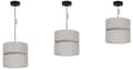 Miniatyrbild 7 av 8: LINNE DUO SVART HÄNGLAMPA 1-PLATS LJUS BEIGE L01 LAMPSKÄRM 20CM