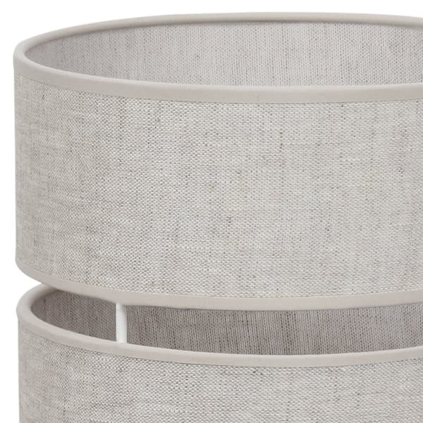 LINNE DUO SVART HÄNGLAMPA 1-PLATS LJUS BEIGE L01 LAMPSKÄRM 20CM