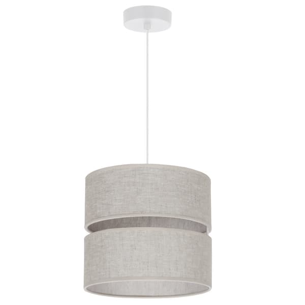 HÄNGLAMPA LINNE DUO VIT 1-PLATS LAMPSKÄRM LJUS BEIGE L01 20CM