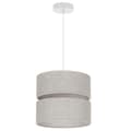 Miniatyrbild 2 av 8: HÄNGLAMPA LINNE DUO VIT 1-PLATS LAMPSKÄRM LJUS BEIGE L01 20CM