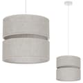 Miniatyrbild 1 av 8: HÄNGLAMPA LINNE DUO VIT 1-PLATS LAMPSKÄRM LJUS BEIGE L01 20CM