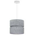 Miniatyrbillede 2 af 8: HÆNGELAMPE LIN DUO HVID 1-PLATINUM LAMPESKÆRM GRÅ L04 20CM