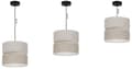 Miniatyrbild 7 av 8: HÄNGLAMPA LINNE DUO SVART 1-PLATS LAMPSKÄRM LJUS BEIGE - BEIGE L06 20CM