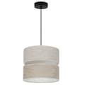 Miniatyrbild 2 av 8: HÄNGLAMPA LINNE DUO SVART 1-PLATS LAMPSKÄRM LJUS BEIGE - BEIGE L06 20CM