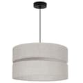 Miniatyrbillede 2 af 8: LINEN DUO SORT HÆNGELAMPE 1-PLAD LYS BEIGE L01 LAMPESKÆRM 40CM