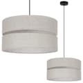 Miniatyrbillede 1 af 8: LINEN DUO SORT HÆNGELAMPE 1-PLAD LYS BEIGE L01 LAMPESKÆRM 40CM