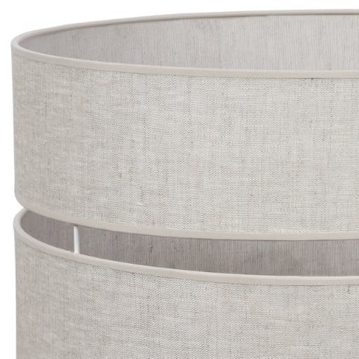HÆNGELAMPE LIN DUO HVID 1-PLADS LAMPESKÆRM LYS BEIGE L01 40CM
