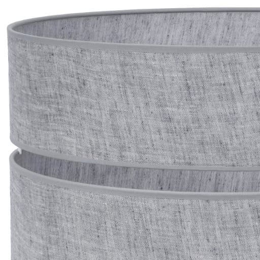 LINNE DUO SVART HÄNGLAMPA 1-PLATS GRÅ LAMPSKÄRM L04 40CM