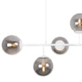 Miniatyrbillede 2 af 5: LOFTSLAMPE SIENA HVID 6-FLAD GRAFITLAMPESKÆRM E14 LANG ARM