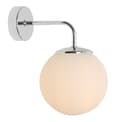 Miniatyrbild 2 av 8: SIENA KROM VÄGGLAMPA 1-PLA VIT LAMPSKÄRM E14