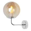 Miniatyrbillede 2 af 7: SIENA KROM VÆGLAMPE 1-PLA HONNING LAMPE E14