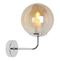 Miniatyrbillede 1 af 7: SIENA KROM VÆGLAMPE 1-PLA HONNING LAMPE E14