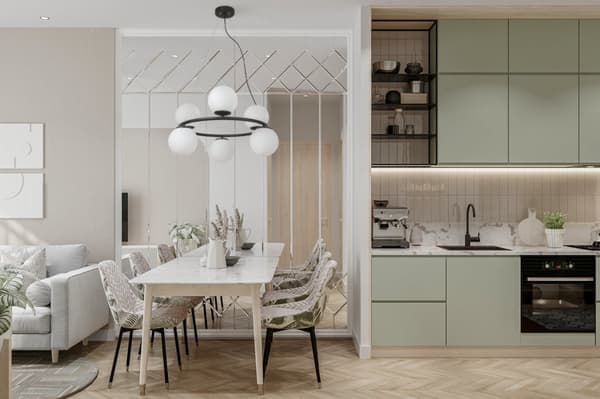 HÄNGLAMPA AURA SVART 6-FLAT VIT LAMPSKÄRM E14