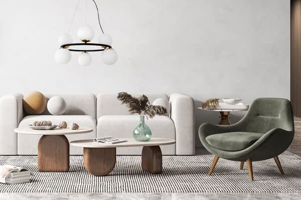 HÄNGLAMPA AURA SVART OCH GULD 6-FLAT VIT LAMPSKÄRM E14