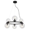 Miniatyrbillede 1 af 5: HÆNGELAMPE AURA SORT 6-FLAD LAMPE UDEN E14 SKÆRM