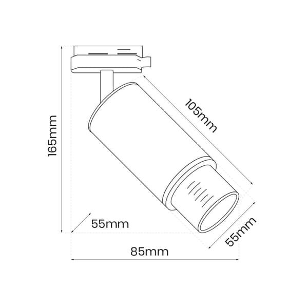 MICA ZOOM SPÅRLAMPA VIT 1XGU10